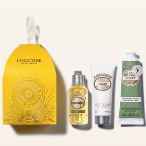 L'OCCITANE Almond Shower Oil and Hand Cream Set - Yellow and White